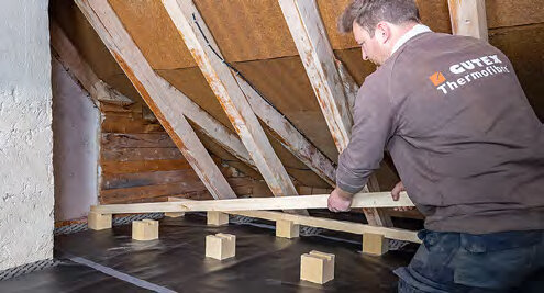 Base aislante con listones de soporte insertados 4 x 6 cm